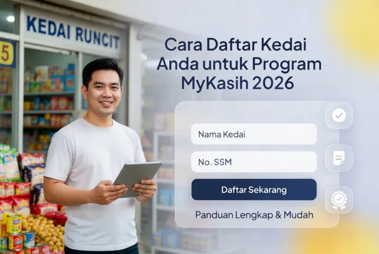 Cara Daftar Kedai MyKasih 2026 - Panduan lengkap dan mudah untuk pemilik kedai runcit mendaftar sebagai rakan niaga MyKasih